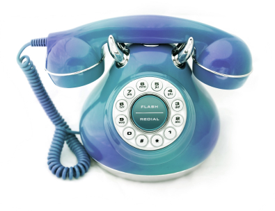 Spotted Blue Green Vintage Phone